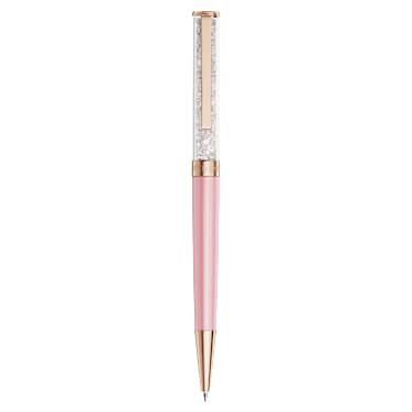 Stylo à bille Crystalline, Laqué rose, Finition or rose - Swarovski, 5742460