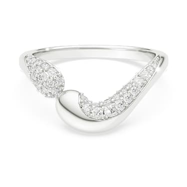 Swarovski Classica open ring, Round cut, White, Sterling silver - Swarovski, 5742583