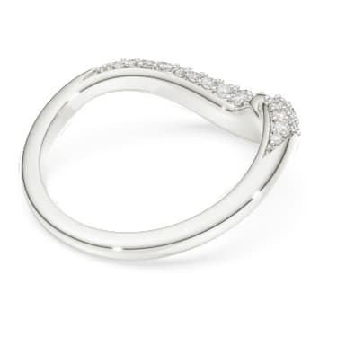Swarovski Classica Offener Ring, Rundschliff, Weiß, Sterlingsilber - Swarovski, 5742583