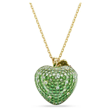 Idyllia 펜던트, 믹스 컷, 애플, 그린, 18K 골드 피니시 - Swarovski, 5742675