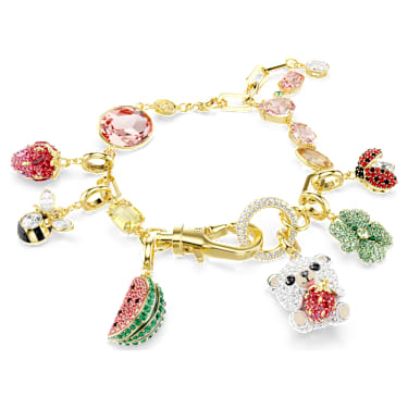 Brățară Idyllia, Tăieturi mixte, Motive mixte, Multicoloră, Finisaj din aur de 18k - Swarovski, 5742683