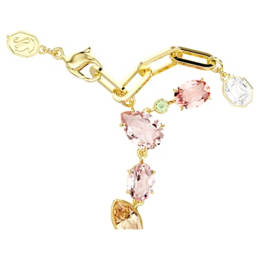 Bransoletka Idyllia, Szlify różnorodne, Różnorodne motywy, Różnokolorowa, Powłoka w odcieniu złota - Swarovski, 5742683