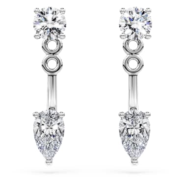 Boucles d’oreilles transformables Galaxy, Diamants de synthèse 0,82 ct tw, Formes variées, Argent sterling - Swarovski, 5742846