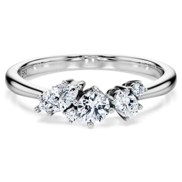 Anillo Galaxy, Diamantes creados en laboratorio (peso total de 0,43 quilates), Formas mixtas, Plata de ley - Swarovski, 5742860