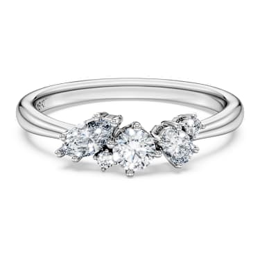 Galaxy ring, Lab-grown diamonds 0.43 ct tw, Mixed shapes, Sterling silver - Swarovski, 5742860