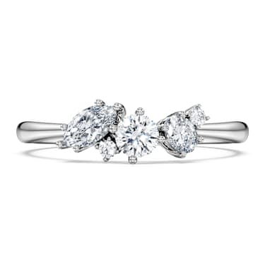 Anillo Galaxy, Diamantes creados en laboratorio (peso total de 0,43 quilates), Formas mixtas, Plata de ley - Swarovski, 5742860