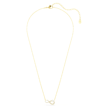 Hyperbola 项链, 心形切割，密镶, Infinity, 白色, 镀金色调 - Swarovski, 5743013