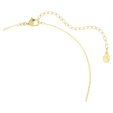 Colar Hyperbola, Lapidação Coração, Pavé, Infinity, Branco, Lacado a dourado - Swarovski, 5743013