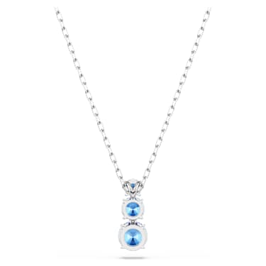 Pingente Stilla Attract, Lapidação redonda, Azul, Lacado a ródio - Swarovski, 5743022