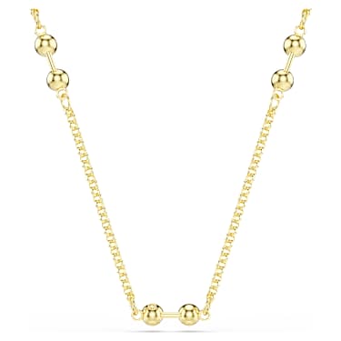 Swarovski Remix ネックレス, ラウンドカット, ホワイト, 18Kゴールドコーティング - Swarovski, 5743027