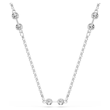 Swarovski Remix สร้อยคอ, เจียระไนทรงกลม, ขาว, เคลือบโรเดียม - Swarovski, 5743028