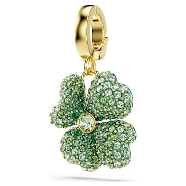 Charm Idyllia, Trébol, Verde, Baño tono oro - Swarovski, 5743130