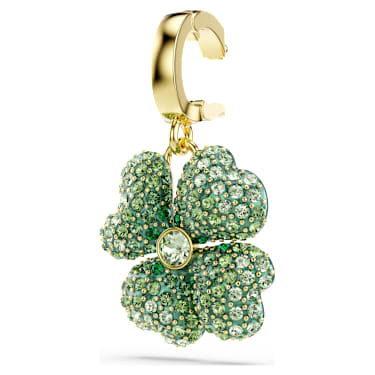 Charm Idyllia, Quadrifoglio, Verde, Placcato color oro - Swarovski, 5743130