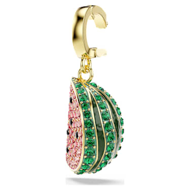 Přívěsek Idyllia, Různé výbrusy, Meloun vodní, Vícebarevný, Povrchová úprava z 18k zlata - Swarovski, 5743134