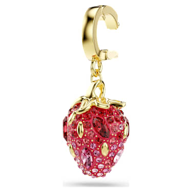 Obesek Idyllia, Mešani rezi, Jagoda, Rdeč, V videzu 18-karatnega zlata - Swarovski, 5743136