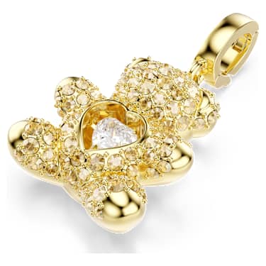 Idyllia 吊飾, 混合式切割, 泰迪熊, 18K 金飾面 - Swarovski, 5743147