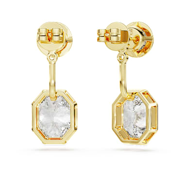 Octagon earring jackets, Lab-grown diamonds 7.70 ct tw, Mixed shapes, 18K yellow gold - Swarovski, 5743356