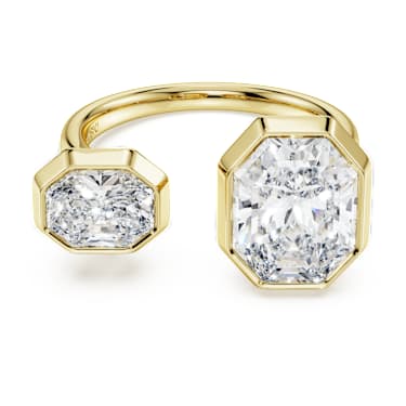 Octagon Ring mit Kesselfassung, Im Labor gezüchtete Diamanten 4,10 ct tw, Octagon-Form, 18K Gelbgold - Swarovski, 5743358