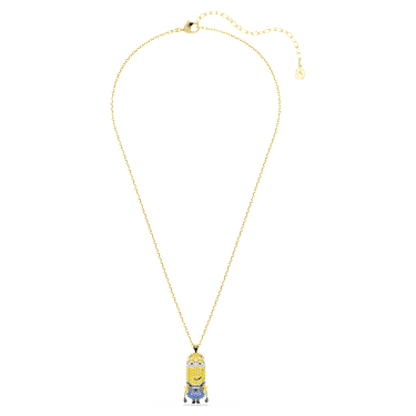Wisiorek Minions Kevin, Oprawa brukowa, Różnokolorowy, Powłoka w odcieniu złota - Swarovski, 5743384
