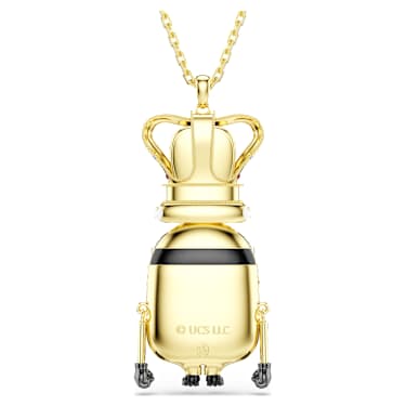 Přívěsek Minions King Bob, Pavé, Vícebarevný, Povrchová úprava z 18k zlata - Swarovski, 5743385