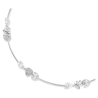 Verižica Idyllia, Srce s puščico, Bela, Prevleka iz rodija - Swarovski, 5743411