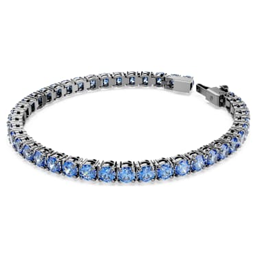 Matrix Tennis karkötő, Körmetszéses, Kék, Ruténium bevonattal - Swarovski, 5743438