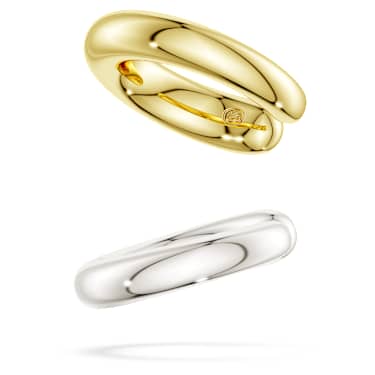 Swarovski Classica 이어 커프, 라운드 컷, 화이트, 스털링 실버, 18k 골드 피니시 - Swarovski, 5743473