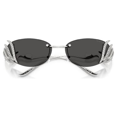Lunettes de soleil, Style Cat-eye, Cygne, Ton argenté - Swarovski, 5743534
