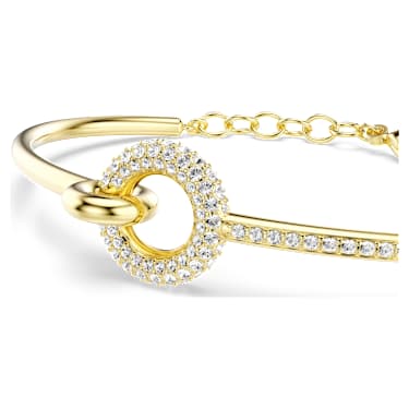 Bracelete Dextera, Lapidação redonda, Branca, Acabamento em ouro de 18 quilates - Swarovski, 5743568