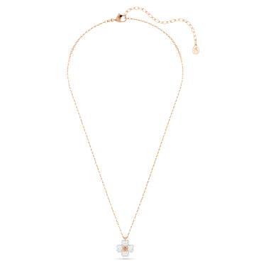 Latisha Kolye, Pavé, Yonca, Çok renkli, Pembe altın rengi kaplama - Swarovski, 5743576