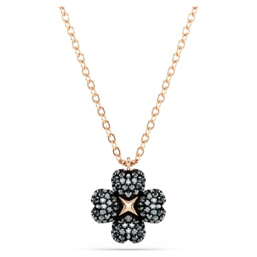 Latisha Kolye, Pavé, Yonca, Çok renkli, 18k pembe altın rengi yüzey - Swarovski, 5743576