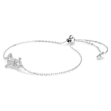 Lifelong Bileklik, Pavé, Fiyonk, Beyaz, Rodyum kaplama - Swarovski, 5743578