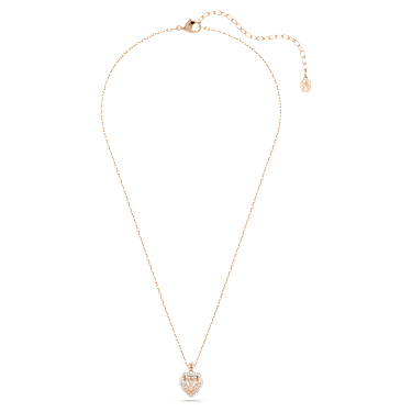 Pendentif One, Taille cœur, Pavé, Cœur, Rose, Finition mix de métal - Swarovski, 5743580