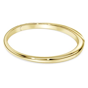 Swarovski Classica bangle, Round cut, White, Sterling silver, 18K gold finish - Swarovski, 5743629
