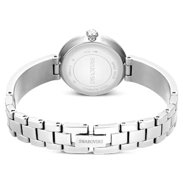 Matrix pearl bangle horloge, Swiss Made, Kristallen armband, Wit, Roestvrij staal - Swarovski, 5743680