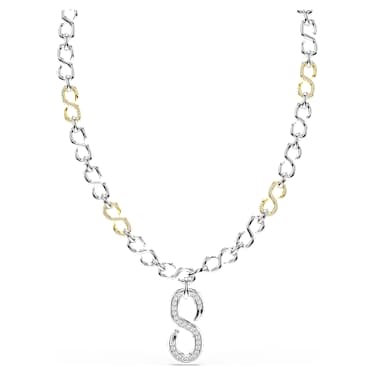 Dextera 네크리스, 라운드 컷, 화이트, 믹스 메탈 피니시 - Swarovski, 5743785