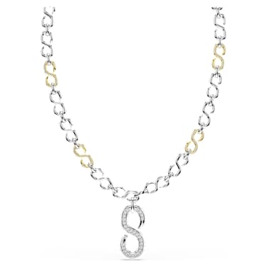 Dextera 項鏈, 圓形切割, 白色, 多種金屬潤飾 - Swarovski, 5743785