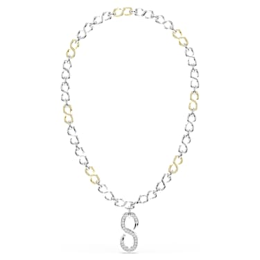 Collar Dextera, Talla redonda, Blanco, Combinación de acabados metálicos - Swarovski, 5743785