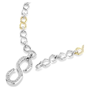 Dextera Dizi Kolye, Yuvarlak kesim, Beyaz, Karışık metal yüzey - Swarovski, 5743785