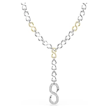 Naszyjnik sautoir Dextera, Szlif okrągły, Biały, Wykończenie z różnobarwnych metali - Swarovski, 5743785