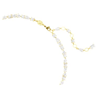 Mesmera 项链, 混合切割, 白色, 镀金色调 - Swarovski, 5743826