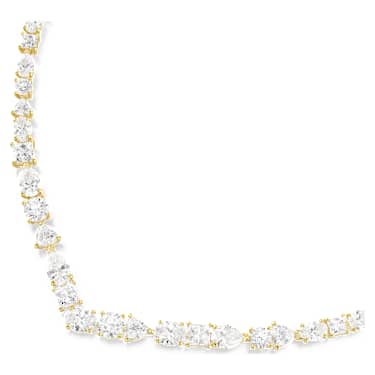 Mesmera 项链, 混合切割, 白色, 镀金色调 - Swarovski, 5743826
