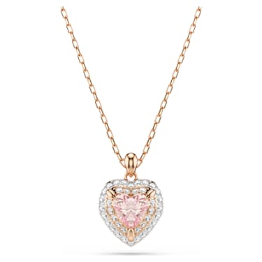 One Set, Herzschliff, Pavé, Herz, Rosa, Metallmix - Swarovski, 5743883