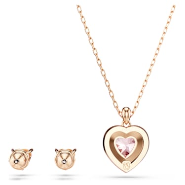 One Set, Herzschliff, Pavé, Herz, Rosa, Metallmix - Swarovski, 5743883