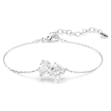 Mesmera 브레이슬릿, 믹스 컷, 화이트, 로듐 플래팅 - Swarovski, 5743896