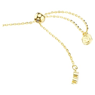 Braccialetto Idyllia, Taglio misto, Cuore con freccia, Bianco, Placcato color oro - Swarovski, 5744061