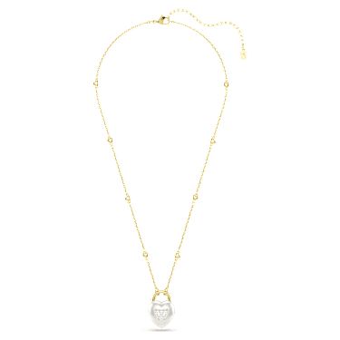 Idyllia Kolye, Karışık kesimler, Kalp, Beyaz, Altın rengi kaplama - Swarovski, 5744127