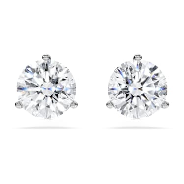Clous d'oreilles Eternity, Diamants créés en laboratoire 2,0 ct tw, Forme ronde, Or blanc 14 carats - Swarovski, 5744254