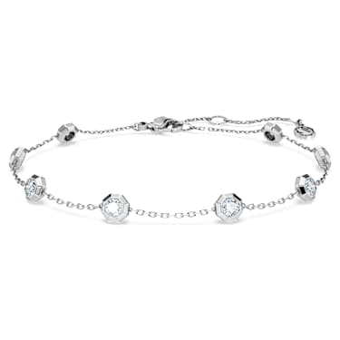 Bransoletka Octagon, Diamenty laboratoryjne 0,8 karata, Kształt okrągły, Srebro wysokiej próby - Swarovski, 5744540
