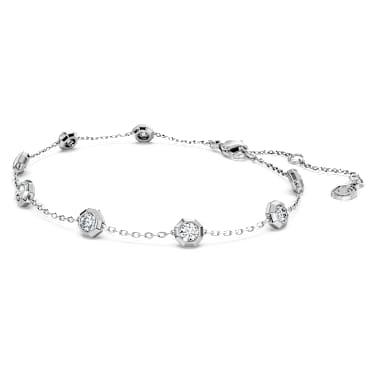 Bransoletka Octagon, Diamenty laboratoryjne 0,8 karata, Kształt okrągły, Srebro wysokiej próby - Swarovski, 5744540